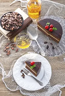 Baked Goods Photography Prints: Chocolate cake