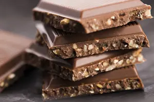 Chocolate Dessert Prints: Chocolate with hazelnuts