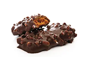 Christmas Season Sweets Prints: Chocolate and nut covered biscuit