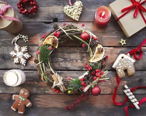 Christmas Background Prints: Christmas background with decorations