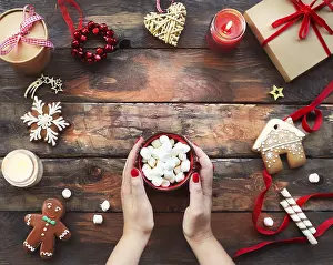 Christmas Background Prints: Christmas background with decorations