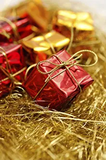 Christmasy Still Life Image Prints: Christmas parcels