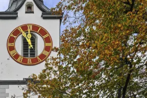 Abandoned Church Prints: Church clock five to twelve