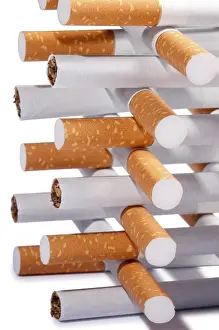 Framed Print : Cigarette Print on White Background