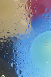 High Resolution Image Prints: Circular bubbles colorful textured backdrop