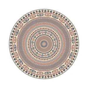 Traditional Palestinian Pattern Prints: Circular pattern in traditional Palestinian style