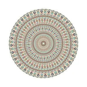 Traditional Palestinian Pattern Prints: Circular pattern in traditional Palestinian style