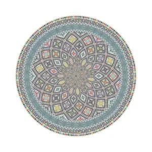 Traditional Palestinian Pattern Prints: Circular pattern in traditional Palestinian style