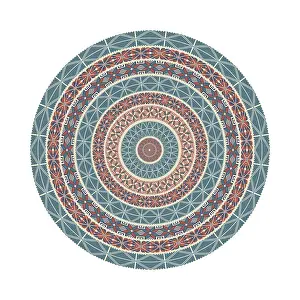 Traditional Palestinian Pattern Prints: Circular pattern in traditional Palestinian style