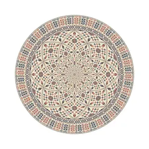 Traditional Palestinian Pattern Prints: Circular pattern in traditional Palestinian style