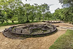 Historic Building In Sri Lanka Prints: Circular ruin structure surrounded by greenery