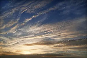 Backlit Cloud Formation Prints: Cirrus and fleecy clouds, altocumulus
