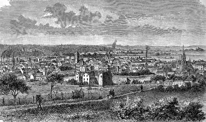 Thuringia Old Town Prints: City of Gera in Thuringia, Germany