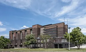Central Europe Architecture Style Prints: Civic hall, Elbinsel Werder, architect Goderitz