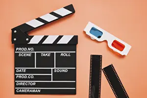 Movie Director Prints: Clapperboard 3d glasses
