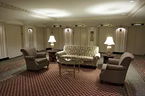 Luxury Elevator Interior Prints: Classic elevator lobby interior of a hotel