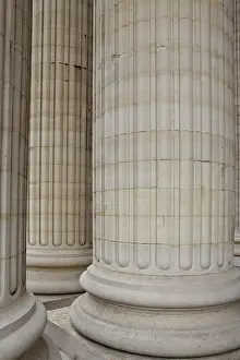 Western European Landmarks Prints: Classical antic columns of the pantheon in Paris