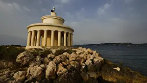 Abandoned Lighthouse In Greece Prints: Classicist lighthouse, lantern of Saint Theodosius