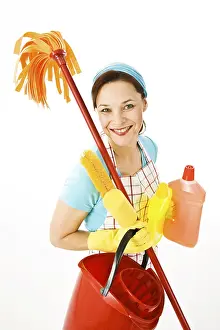 Cleaning Lady At Work Prints: Cleaning lady at work