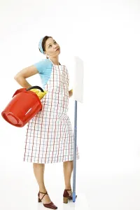 Spring Cleaning Prints: Cleaning lady at work