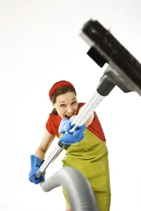 Spring Cleaning Prints: Cleaning lady at work