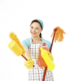 Cleaning Lady At Work Prints: Cleaning lady at work