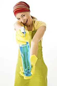 Cleaning Lady At Work Prints: Cleaning lady at work