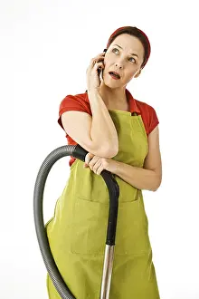 Spring Cleaning Prints: Cleaning lady at work