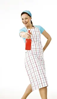 Woman At Work Prints: Cleaning lady at work