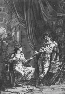 Ancient Egypt Artwork Prints: Cleopatra asks Caesar for help
