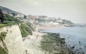Steep Cliff Overlook Prints: Cliffs and beach overlooking the Esplanade