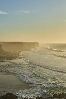 Sandy Ocean Beach Europe Prints: Cliffs on the beach of Playa del Castillo