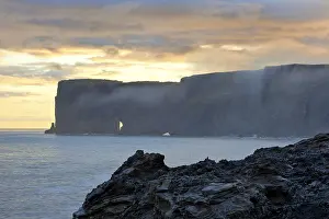 Icelandic Rocky Shore Prints: Cliffs in the evening light, Dyrholaey