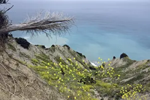 Uninhabited Rock Cliffs Prints: Cliffs in the south of Corfu