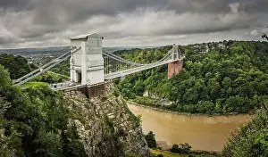 Clifton Suspension Bridge Prints: Clifton suspension bridge over river Avon in Bristol
