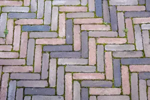 Münsterland Germany Prints: Clinker paving in herringbone pattern
