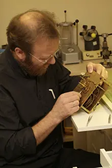 Antique Clock Restoration Prints: Clockmaker restore clock