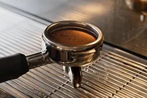 Coffee Brewing Process Prints: Close up coffee grinding tool