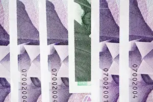 Close Up Money Prints: Close up of Norwegian banknotes