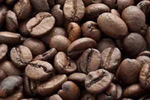 Espresso Background Image Prints: Close-up of brown coffee beans, background texture