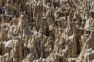 Prints of Close-up of an eroded rock surface with intensive structures, The Valle de la Luna lunar valley near La Paz in Bolivia Bolivia Prints: Close-up Print of Eroded Rock in Valle de la Luna, Bolivia