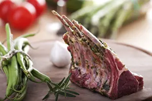 Deserted Grocery Store Prints: Close-up of lamb chops