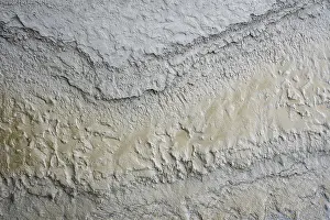 Prints of Close-up, mudflat floor texture, silt, sand wadding, sediment layer, mud, filling the format, Pontorson, Manche department, Normandy, France Manche Prints: Close-up Mudflat Floor Texture Print, Normandy, France