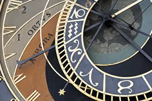 Astronomical Clock Prague Prints: Close up view of the astronomical clock of Prague