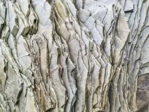 Icelandic Landscape Photography Prints: Close up view of a basalt rock formation showcasing a mesmerizing natural pattern