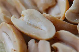 Balanced Diet Concepts Prints: Close up view of fresh roasted peanuts