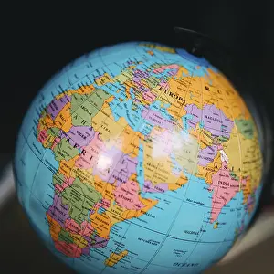 Studio Shot Of A Globe Prints: Close up world globe