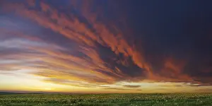 Deserted Landscape With Clouds Prints: Cloud front approaching