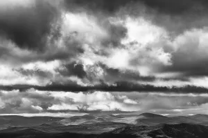 Cloudy Atmospheric Landscapes Prints: Cloud atmosphere in the mountains