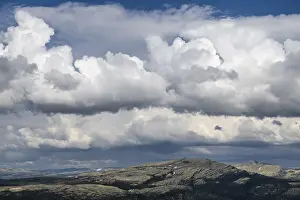 Cloudy Norway Landscape Prints: Cloud atmosphere over mountains